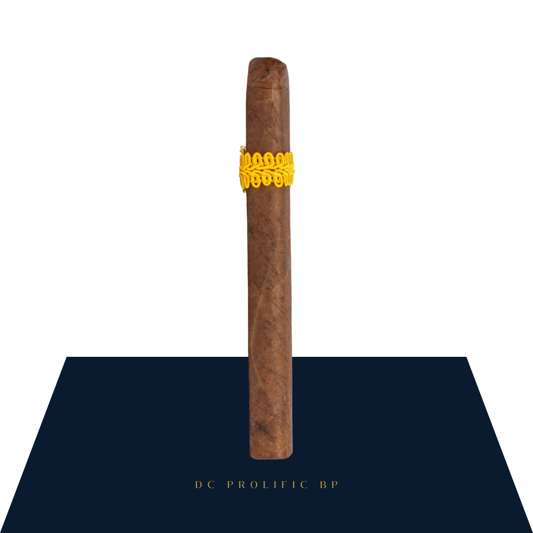 Definition Cigars Prolific BP 6.5 x 54 premium cigar with a yellow band