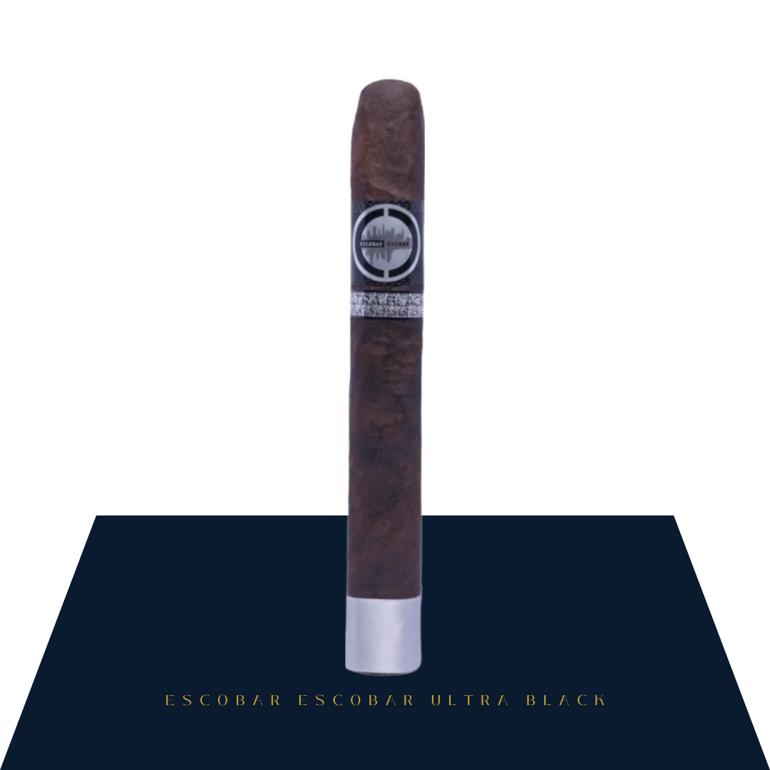 Escobar Ultra Black Platinum Series 6 7/8 x 54 premium Cigar with a platinum band