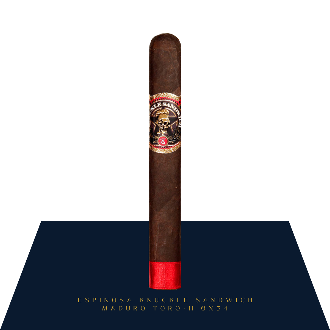Espinosa Knuckle Sandwich Maduro Toro 6 × 54 premium cigar with skull on label